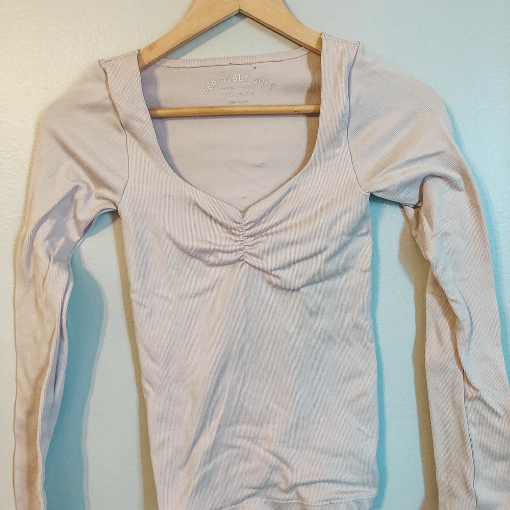 Rose pink Y2K sweetheart neck top, Aeropostale
